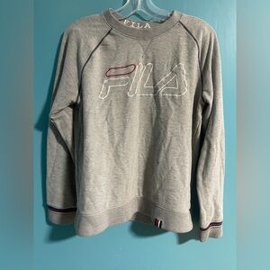 Fila Light Gray Crewneck Sweater size S/P